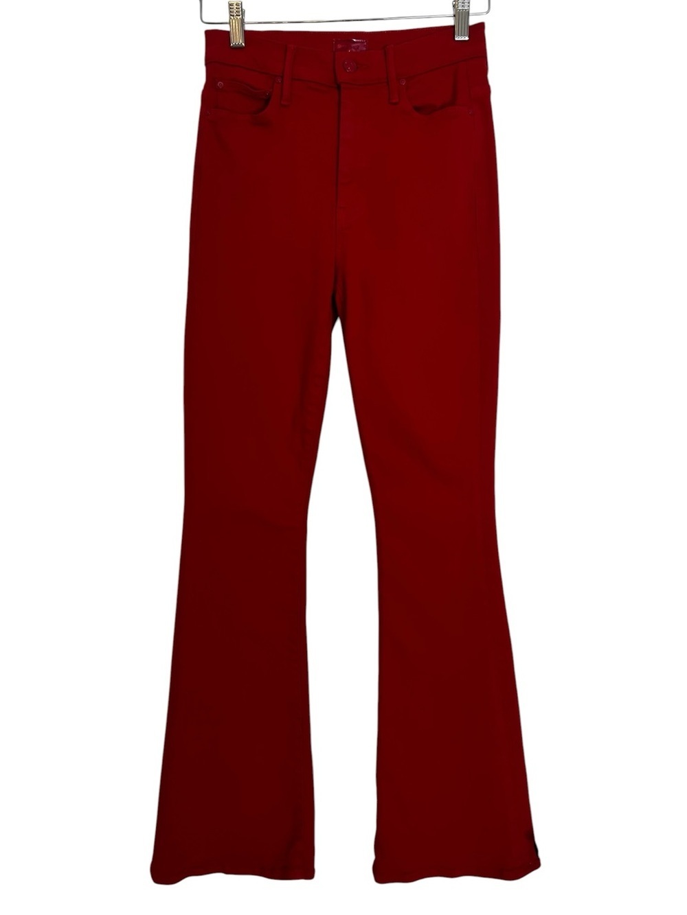 Mother High Waisted Weekender Skimp Flare Jeans Second Chance Red Size 25 Boho